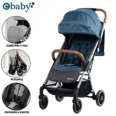 EBABY - Coche Maleta para Bebé «SOFI» De Fácil Plegado Blue