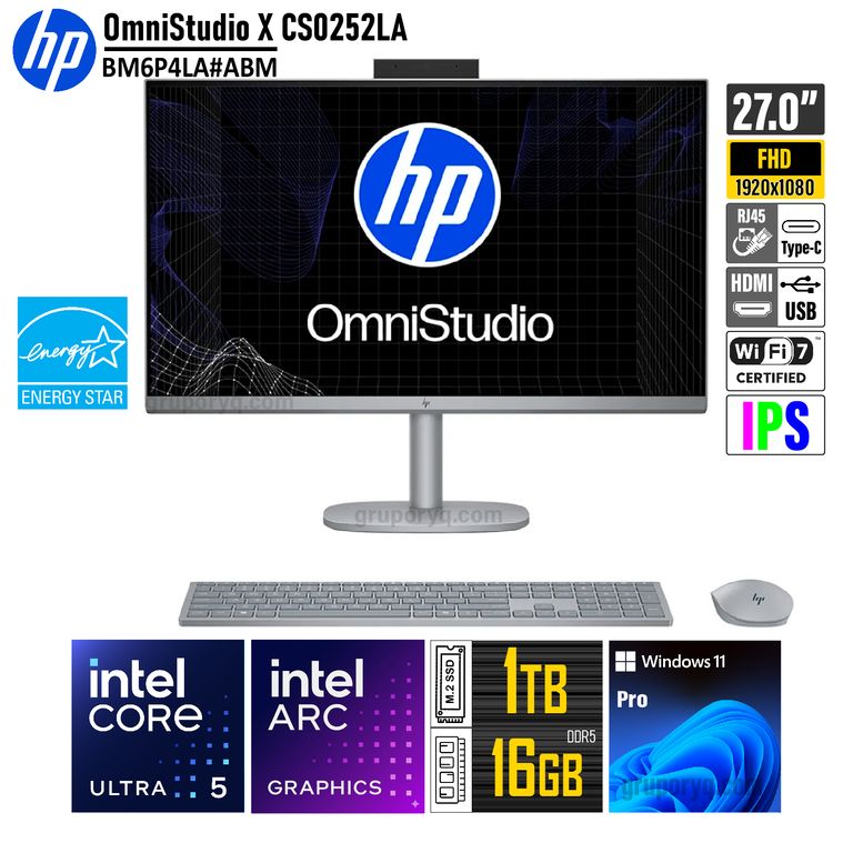 All In One OmniStudio X CS0252LA Intel Core Ultra 5-125H RAM 16GB SSD 1TB 27 FHD IPS