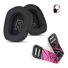 GENERICO - Almohadillas Negro + Diadema Negro-Rosa Logitech G733 G335 G535