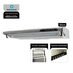 INDURAMA - Campana Extractora 90 cm CEI-902CRP Acero Inoxidable