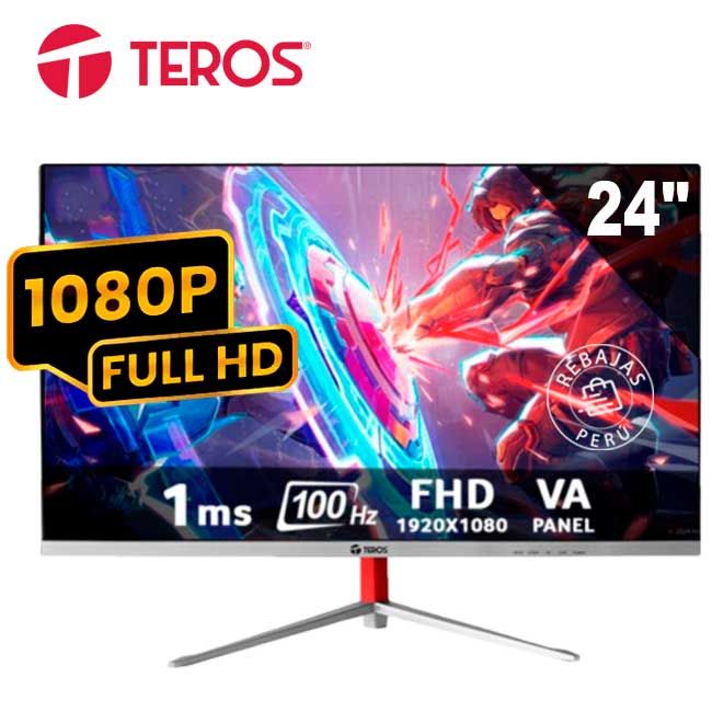 Monitor Curvo TE-2402S 24 FHD VA 100Hz 1ms HDMI VGA Negro