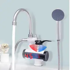 SEISA - Caño Grifo Eléctrico Calentador De Agua + Ducha