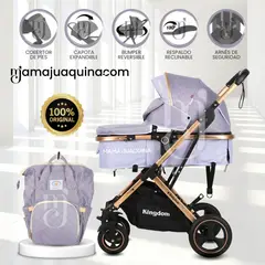 BABY - Coche Moisés Travel System «BARBARA» con Pañalera Light Purple