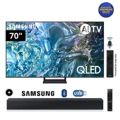 SAMSUNG - Televisor QLED Tizen OS Smart Tv 70 4K 70Q65D + Soundbar HW-B400F