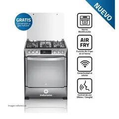 INDURAMA - Cocina Smart CPI-3595C 30 Pulgadas 5 Hornillas Croma