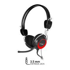 MICRONICS - Audífonos Gamer con Micrófono Citrix Advance+ Mic H715+ -Rojo