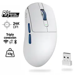 ROYAL KLUDGE - Mouse M30 Inalambrico WHITE BLUE