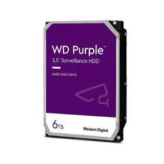 WESTERN DIGITAL - Disco Duro Wd Purple De 6Tb Sata - Almacenamiento Ideal Para Videovigilancia Y Seguridad