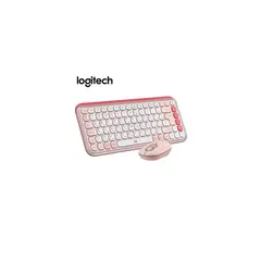 LOGITECH - Teclado Y Mouse Wireless Pop Icon Rose - Conexión Bluetooth, Ideal Para Oficina Y