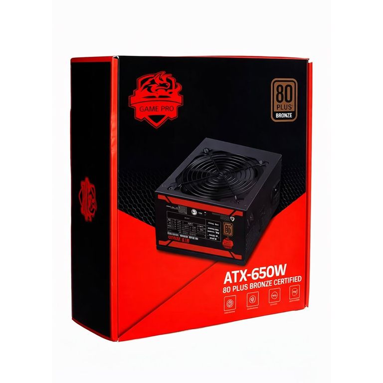 Fuente De Poder Game Pro 650W 80 Plus Bronze - Eficiencia Energética Atx Ideal Para Gaming