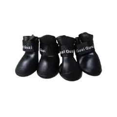 GENERICO - Zapatos de silicona para mascotas negro talla XXL