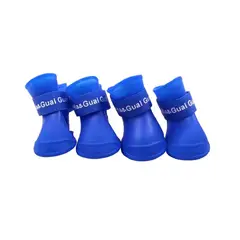 GENERICO - Zapatos de silicona para mascotas azul talla XXL