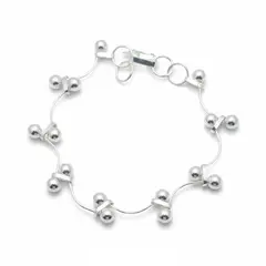 VANDRALA - PULSERA DE PLATA BOLITAS VARIAS GRANDES