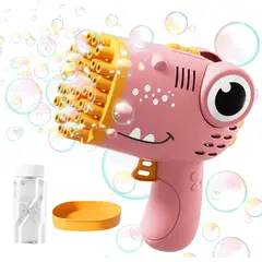 GENERICO - PISTOLA DE BURBUJAS NIÑAS JUGUETE LUCES INFANTIL A PILAS
