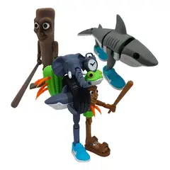 GENERICO - Brainrot Series Pack 3 Figuras - Tung Tung Sahur Tralalero Grande Combinazione