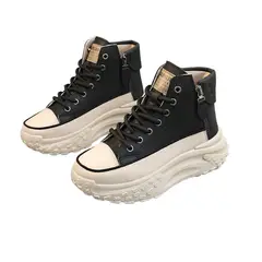 DANWEILE - Zapatos casuales de suela gruesa para exteriores para mujer