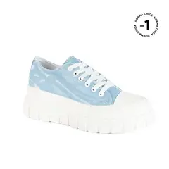 STHEF - ZAPATILLA MUJER URBANA CELESTE 7560 TXTL