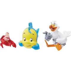 DISNEY CLASICOS - Sebastian Flounder y Scuttle La Sirenita Set x3 miniaturas