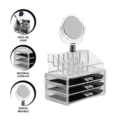 RYBIU IMPORT - Pack4 Baul con Cajones en Transparente Y+Papel de Regalo