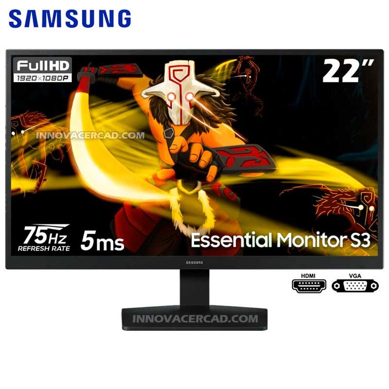 LS22D310EALXPE Monitor 22” Full HD VA HDMI 75Hz 5ms