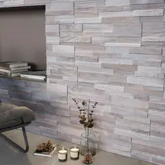 MULTITOP - BALDOSAS DE PIEDRA 3D AUTOADHESIVAS 59X15 CM AUTUMN WHITE