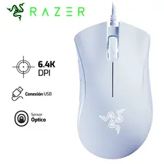 RAZER - MOUSE DEATHADDER ESSENTIAL 6400 DPI SWITCH MECHANICAL WHITE