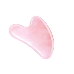 RYBIU IMPORT - Gua Sha de Cuarzo Masajeador Facial en Color Rosado