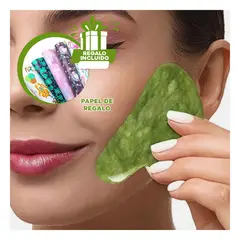 RYBIU IMPORT - Pack12 Gua Sha Revitalizante en Verde Y+Papel de Regalo