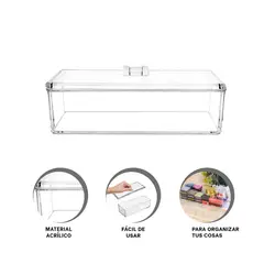 RYBIU IMPORT - Pack4 Baul de Acrilico en Transparente Y+Papel de Regalo