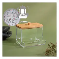 RYBIU IMPORT - Pack6 Organizador de Hisopos y Algodon Y+Regalo Stickers