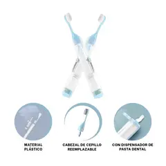 RYBIU IMPORT - Pack4 Set Dinamico de Higiene Dental en Color Azul