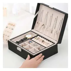 RYBIU IMPORT - Pack4 Organizador de Bisuteria Negro Y+Banderitas Adhesivas