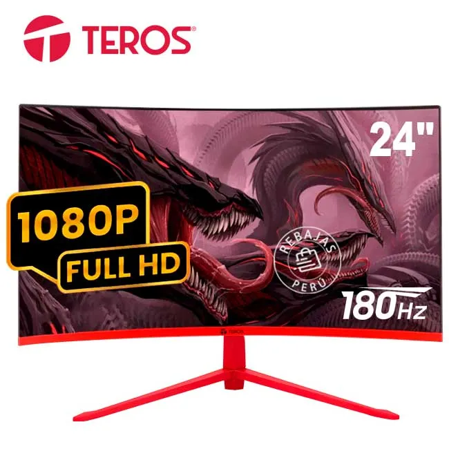 Monitor Curvo TE-2473G 238 FHD VA 180Hz 1ms HDMI DP FreeSync
