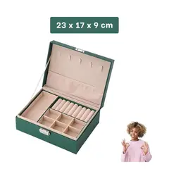 RYBIU IMPORT - Pack4 Caja para Joyas Femenino Verde Y+Papel de Regalo