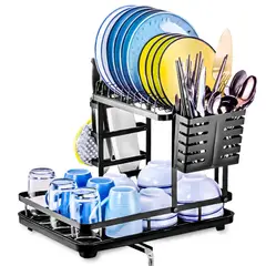 GENERICO - ESCURRIDOR DE PLATOS DE 2 NIVELES MODERNO