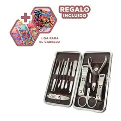 RYBIU IMPORT - Set de Manicure con Estuche Guinda Y+Ligas de Regalo