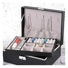 RYBIU IMPORT - Pack4 Estuche de Accesorios con Doble Capa en Color Negro