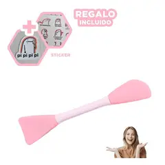 RYBIU IMPORT - Pack12 Brocha de Doble Lado Rosado Y+Regalo Stickers