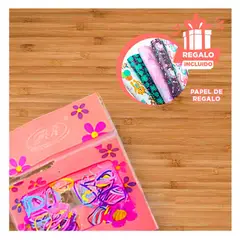 RYBIU IMPORT - Pack6 Estuche con Ligas para Niñas Y+Papel de Regalo