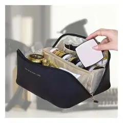 RYBIU IMPORT - Pack2 Cosmetiquero Bolso de Viaje para Maquillaje Negro