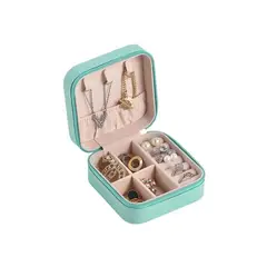 RYBIU IMPORT - Joyero Mini con Compartimentos Cierre y Portatil Turqueza