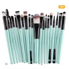 GENERICO - Kit brochas de maquillaje profesional 20 piezas + estuche