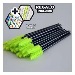 RYBIU IMPORT - Pack12 Peine de Cejas para Makeup Verde Y+Papel de Regalo