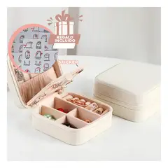 RYBIU IMPORT - Pack12 Cofre Organizador de Joyas Blanco Y+Regalo Stickers