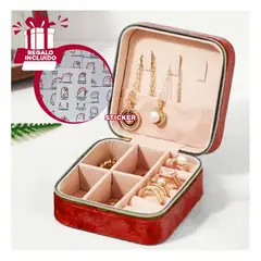 RYBIU IMPORT - Joyero para Viaje de Color Vino Y+Regalo Stickers