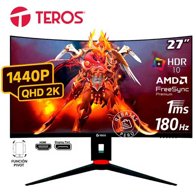 Monitor Curvo TE-2767G 27 QHD VA 180Hz 1ms HDMI DP PIVOT