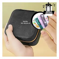 RYBIU IMPORT - Joyero Portatil para Organizar Color Negro Y+Papel de Regalo