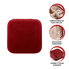 RYBIU IMPORT - Pack2 Joyero para Viaje de Color Vino Y+Regalo Stickers