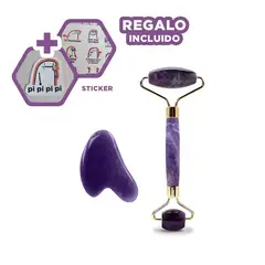 RYBIU IMPORT - Set Moderno de Limpieza Facial en Morado Y+Regalo Stickers