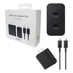 SAMSUNG - Cargador GAN Usb-C 50W Duo Cable 5A 180CM EP-T5020